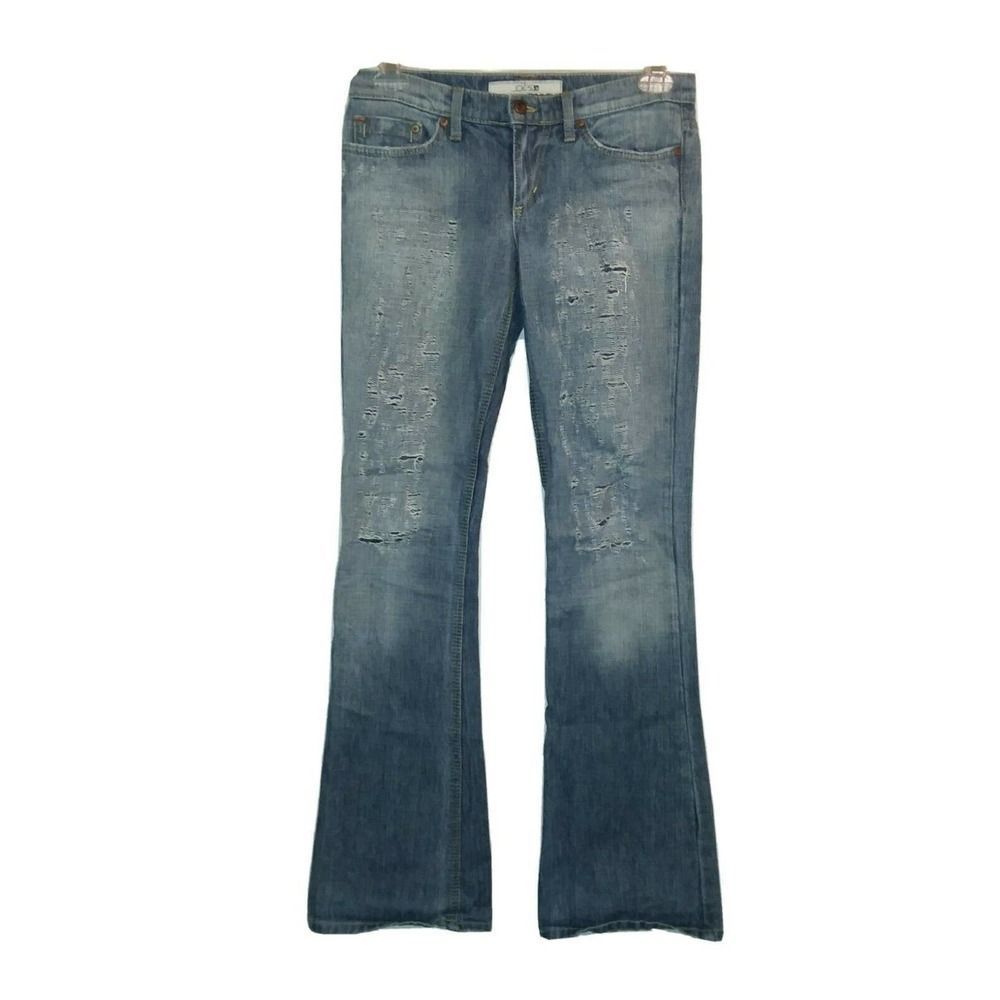 JOE'S Jeans Women's Size 28 NIEL Distressed Torn Destroyed Low Rise Bootcut Jean